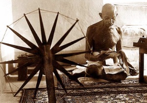 Gandhi spinning wheel Obama's office