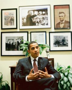 Obama's heroes behind his Senate desk